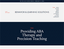 Tablet Screenshot of behaviorandlearningsolutions.com